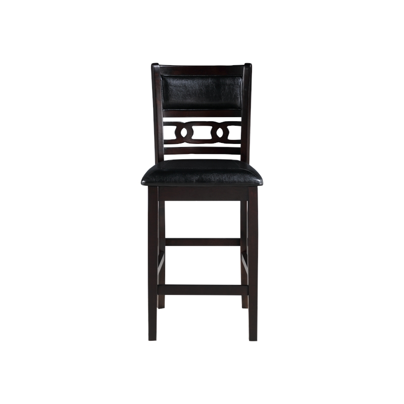 Pemberly Row Contemporary 5-Piece Transitional Wood Counter Set in Ebony