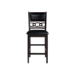 Pemberly Row Contemporary 5-Piece Transitional Wood Counter Set in Ebony