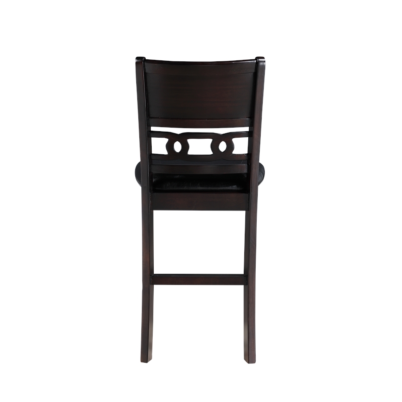 Pemberly Row Contemporary 5-Piece Transitional Wood Counter Set in Ebony