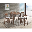 Pemberly Row Contemporary Dining Chair with Cushion- Set of 2- Dark Gray