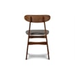 Pemberly Row Contemporary Dining Chair with Cushion- Set of 2- Dark Gray