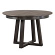 Pemberly Row 7-Pc Double X Pedestal Dining Set in Gray / Black Stone