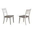 Pemberly Row Wood Side Chairs in Gray Ash / Stormy White (Set of 2)
