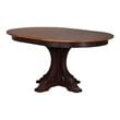 Pemberly Row Round Rubberwood Dining Table in Whiskey / Brown