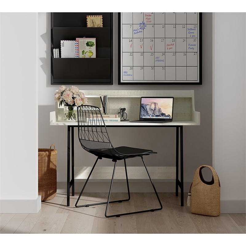 Pemberly Row Metal Dining Side Chair in Noir Black (Set of 2)