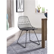Pemberly Row Metal Dining Side Chair in Noir Black (Set of 2)