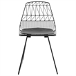 Pemberly Row Metal Dining Side Chair in Noir Black (Set of 2)