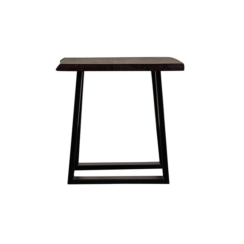Pemberly Row Contemporary Solid Sheesham Wood End Table - Gray