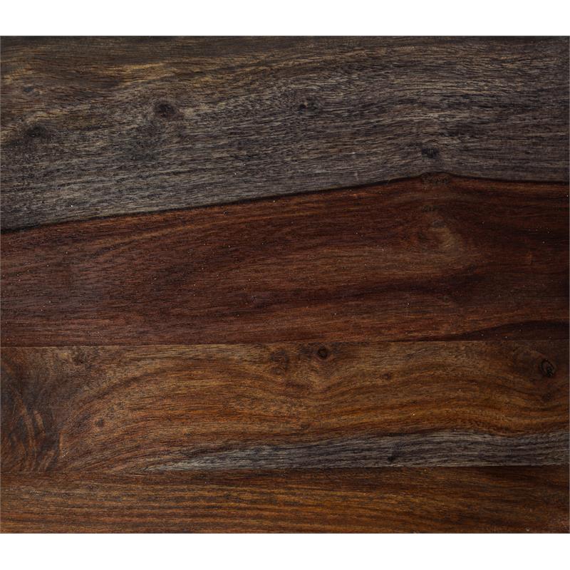 Pemberly Row Contemporary Solid Sheesham Wood End Table - Gray