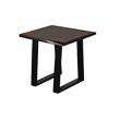Pemberly Row Contemporary Solid Sheesham Wood End Table - Gray