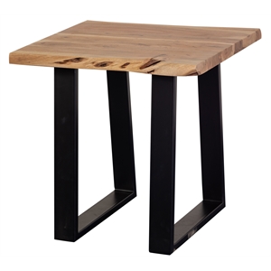 Pemberly Row Contemporary Solid Acacia Wood End Table - Natural