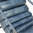 Pemberly Row Transitional Leather Accent Chair in Dark Blue Finish