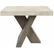 Pemberly Row Transitional Wood End Table in Antique White/Corsican Gray