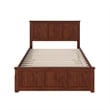 Pemberly Row Madison Full Platform Bed  and Full Trundle in Walnut