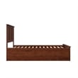 Pemberly Row Madison Full Platform Bed  and Full Trundle in Walnut
