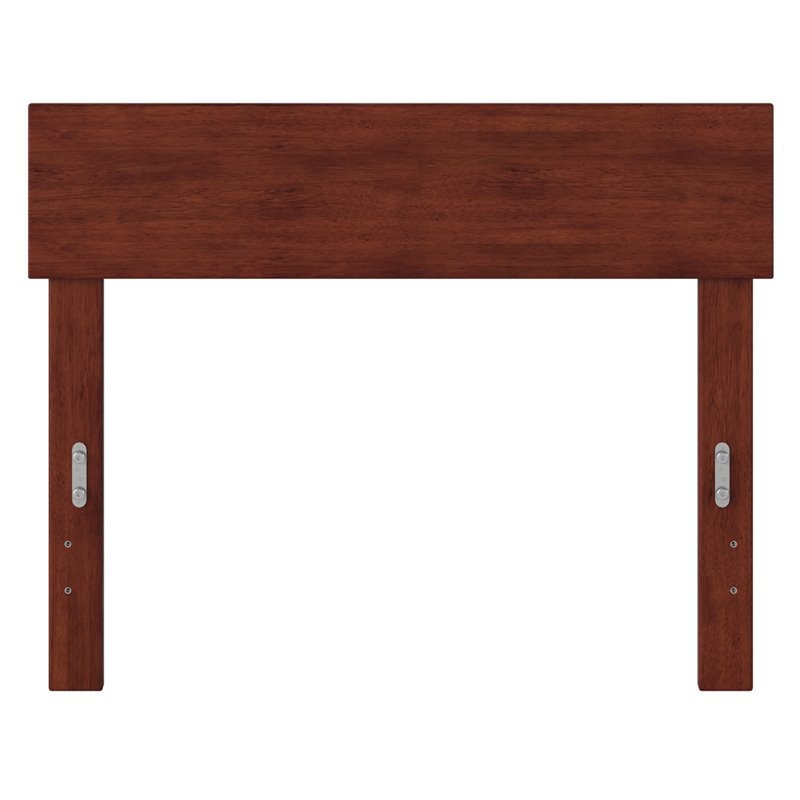 Pemberly Row Solid Wood Modern Twin Size Headboard in Walnut