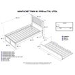 Pemberly Row Twin XL Solid Wood Bed with Twin XL Trundle in Espresso