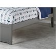 Pemberly Row Twin XL Solid Wood Bed with Twin XL Trundle in Gray