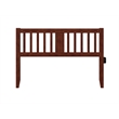Pemberly Row Queen Spindle Solid Wood Headboard with USB Charger in Walnut