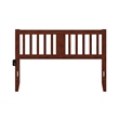 Pemberly Row Queen Spindle Solid Wood Headboard with USB Charger in Walnut