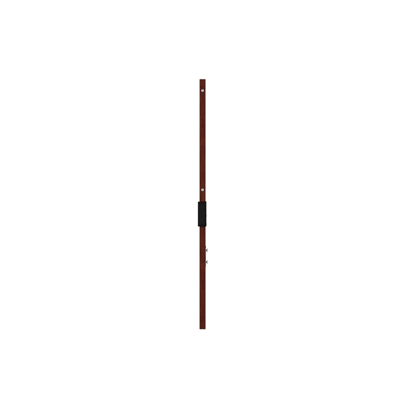Pemberly Row Queen Spindle Solid Wood Headboard with USB Charger in Walnut
