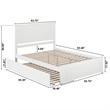 Pemberly Row Wood Queen Bed with Matching Footboard in White