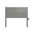 Pemberly Row Wood Full Headboard with USB Charging Station in Gray