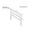 Pemberly Row Wood Full Headboard with USB Charging Station in Gray