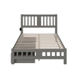 Pemberly Row Wood Full Bed with Footboard and 2 Drawers in Gray