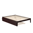 Pemberly Row Solid Wood Queen Bed and Twin XL Trundle in Espresso