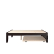 Pemberly Row Solid Wood Queen Bed and Twin XL Trundle in Espresso