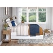 Pemberly Row Solid Wood Queen Traditional Bed w/ Twin XL Trundle in White
