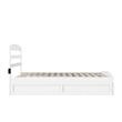 Pemberly Row Solid Wood Queen Traditional Bed w/ Twin XL Trundle in White