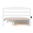Pemberly Row Solid Wood Queen Traditional Bed w/ Twin XL Trundle in White