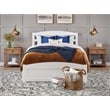 Pemberly Row Solid Wood Queen Traditional Bed w/ Twin XL Trundle in White
