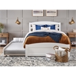Pemberly Row Solid Wood Queen Traditional Bed w/ Twin XL Trundle in White