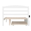 Pemberly Row Modern Solid Wood Full Bed with Twin Trundle in White