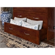 Pemberly Row Twin XL Solid Wood Modern Murphy Bed Chest with Mattress in Walnut