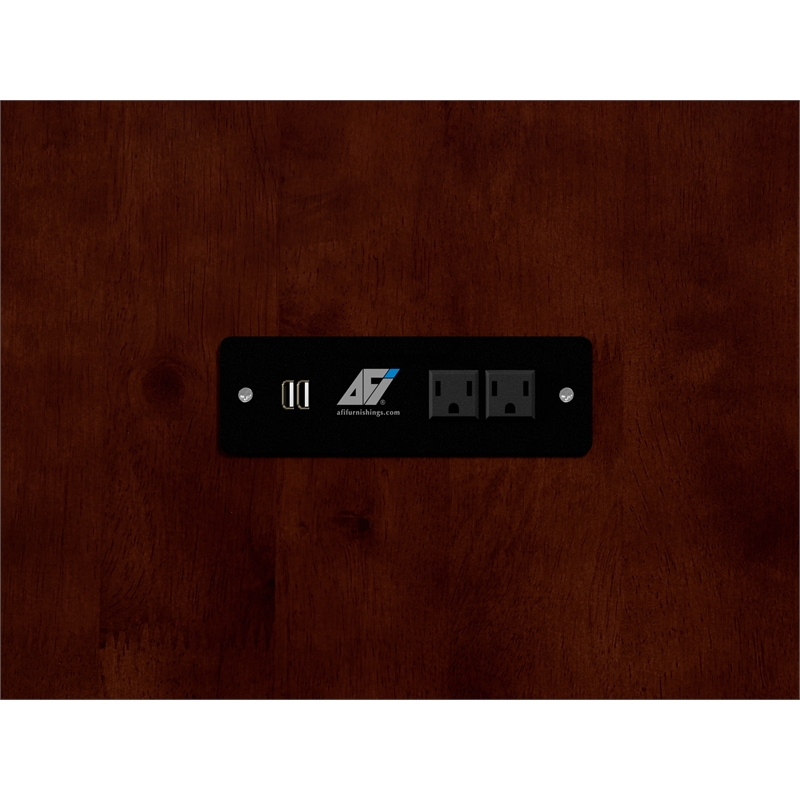 Pemberly Row Twin XL Solid Wood Modern Murphy Bed Chest with Mattress in Walnut