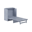 Pemberly Row Twin XL Solid Wood Murphy Bed Chest with Mattress - Driftwood