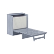 Pemberly Row Twin XL Solid Wood Murphy Bed Chest with Mattress - Driftwood
