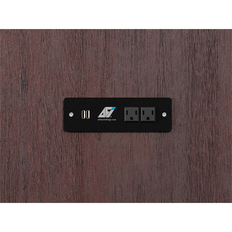 Pemberly Row Twin XL Solid Wood Murphy Bed Chest with Mattress Burnt Amber