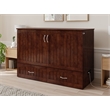 Pemberly Row Murphy Modern Solid Wood Full Bed Chest with Mattress in Walnut