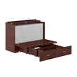Pemberly Row Murphy Modern Solid Wood Full Bed Chest with Mattress in Walnut