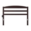 Pemberly Row Arched Horizontal Slat Solid Wood Headboard Full in Espresso