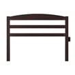 Pemberly Row Arched Horizontal Slat Solid Wood Headboard Full in Espresso