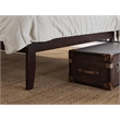 Pemberly Row Solid Wood Queen Platform Bed with USB Charger in Espresso