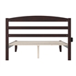 Pemberly Row Solid Wood Queen Platform Bed with USB Charger in Espresso