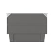 Pemberly Row Solid Wood Frame Full Size Murphy Bed Chest with Mattress in Gray