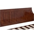 Pemberly Row Mid-Century Solid Wood Twin Daybed with Curved Backboard in Walnut
